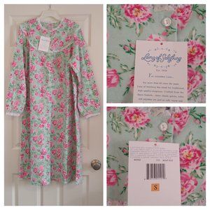 Cozy Lanz of Salzburg 44" Flannel Nightgown - Nantucket Rose